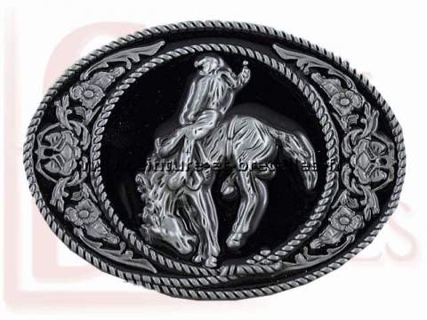 boucle de ceinture cowboy sur cheval sauvage
