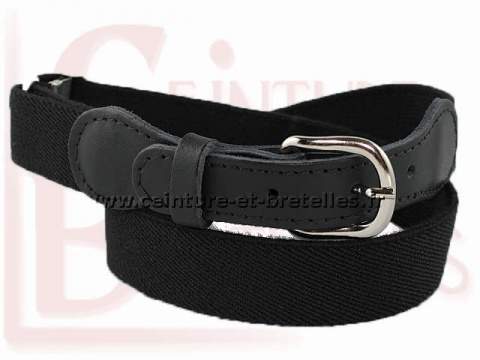 ceinture enfant elastique noire