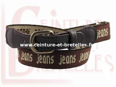 ceinture enfant marron jeans