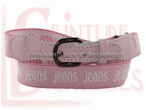 ceinture rose inscription jeans pour enfant