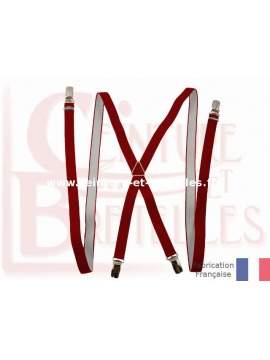 bretelles rouges 18mm fab France