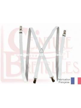bretelles blanches 18mm fab france