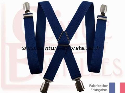 bretelles bleu marine pour enfant 70 cm élastique rayé