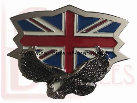 boucle de ceinture aigle drapeau UK