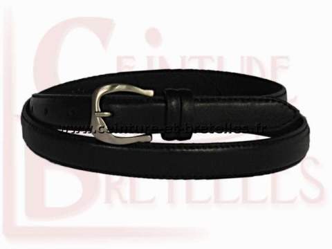 ceinture femme noire 1.8 cm de marque italienne